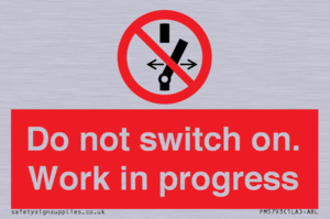 Do not switch on. Work in progress